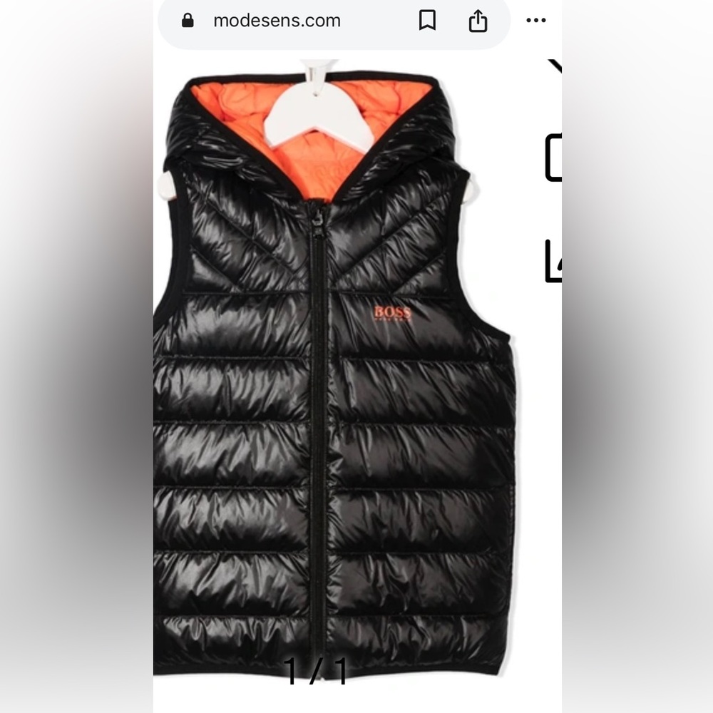 Hugo boss reversible kids down puffer 6 months